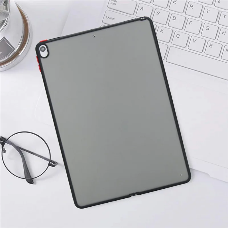 For iPad Air 10.5 inch (2019) Case Skin Touch Matte Acrylic TPU Shockproof Tablet Cover - Black