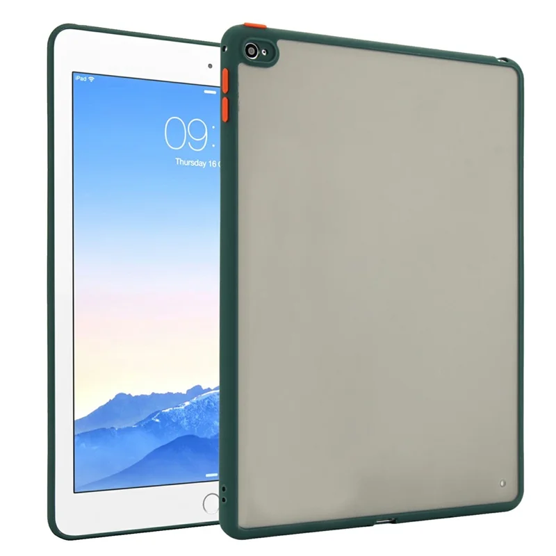 Für iPad Air 2 Hülle Skin Touch Matt Acryl TPU stoßfest Tablet Cover - Grün