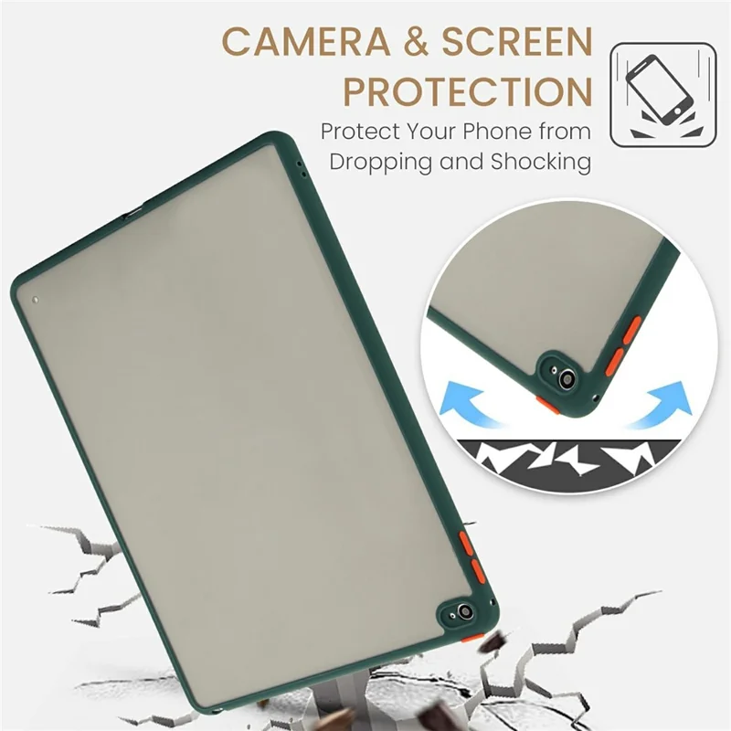Für iPad Air 2 Hülle Skin Touch Matt Acryl TPU stoßfest Tablet Cover - Grün