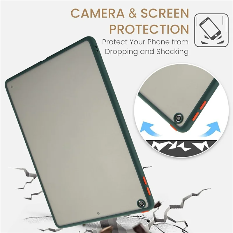 Funda para iPad de 9,7 pulgadas (2018) / (2017) Carcasa Skin Táctil Mate Acrílico TPU Antigolpes - Verde