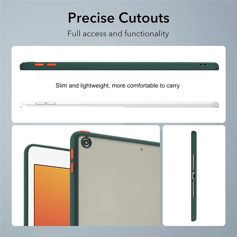 Funda para iPad de 9,7 pulgadas (2018) / (2017) Carcasa Skin Táctil Mate Acrílico TPU Antigolpes - Verde