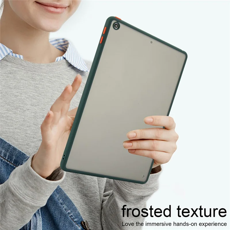 Funda para iPad de 9,7 pulgadas (2018) / (2017) Carcasa Skin Táctil Mate Acrílico TPU Antigolpes - Verde