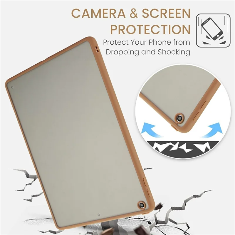 Funda para iPad de 9,7 pulgadas (2018) / (2017) Piel Táctil Mate Acrílica TPU Resistente a los Golpes - Oro Desierto