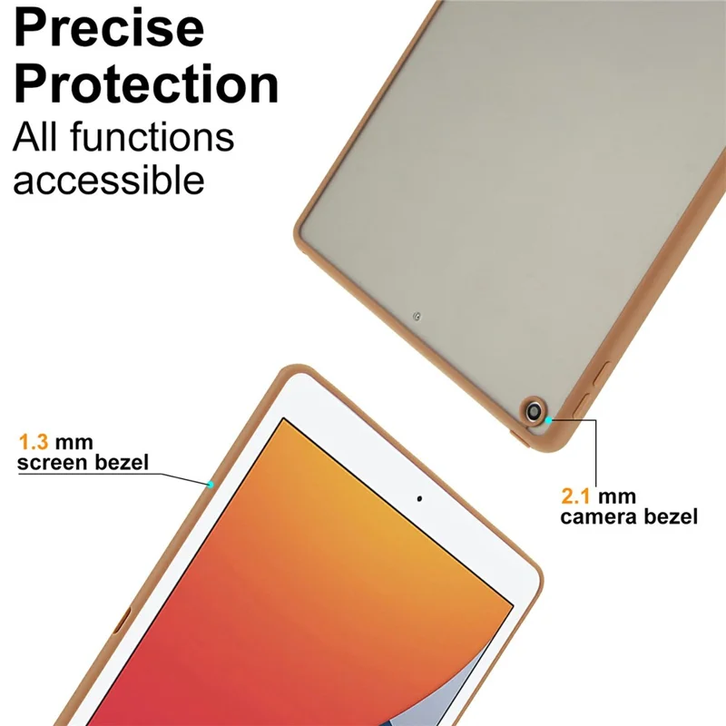 Funda para iPad de 9,7 pulgadas (2018) / (2017) Piel Táctil Mate Acrílica TPU Resistente a los Golpes - Oro Desierto
