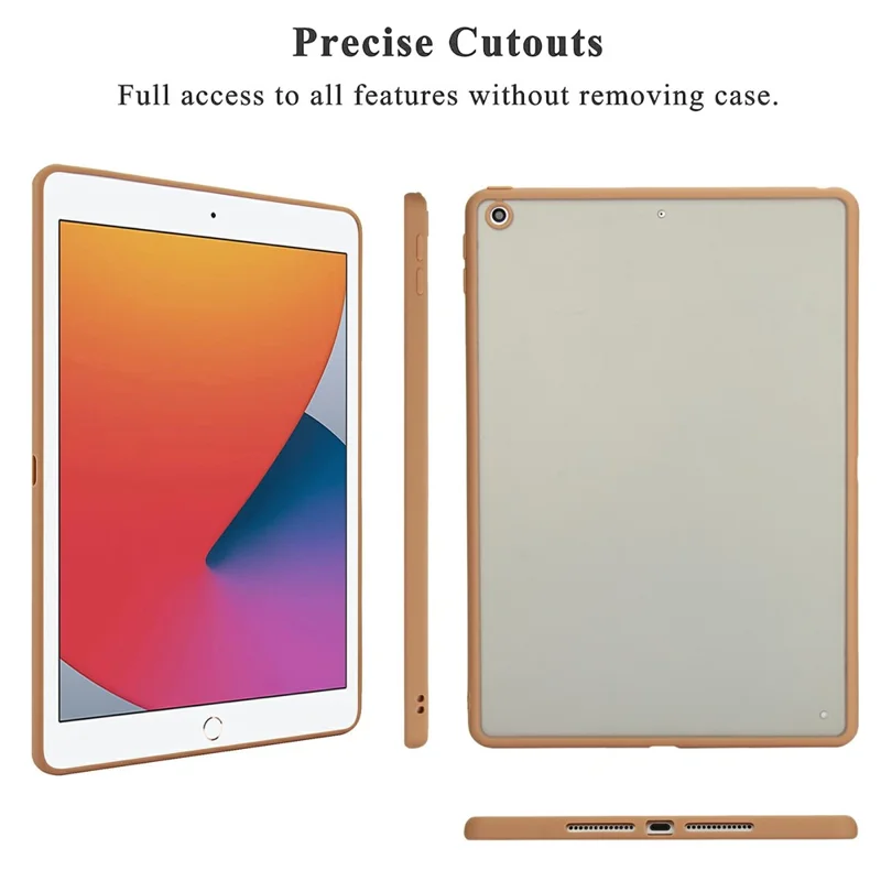Funda para iPad de 9,7 pulgadas (2018) / (2017) Piel Táctil Mate Acrílica TPU Resistente a los Golpes - Oro Desierto