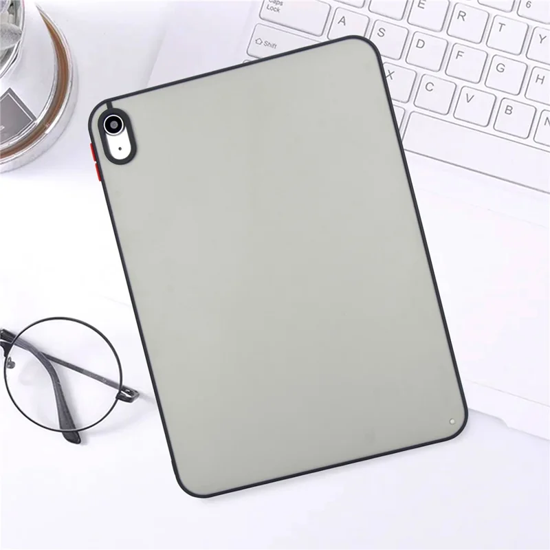 For iPad (2025)  /  10.9 (2022) Case Skin Touch Matte Acrylic TPU Shockproof Tablet Cover - Black