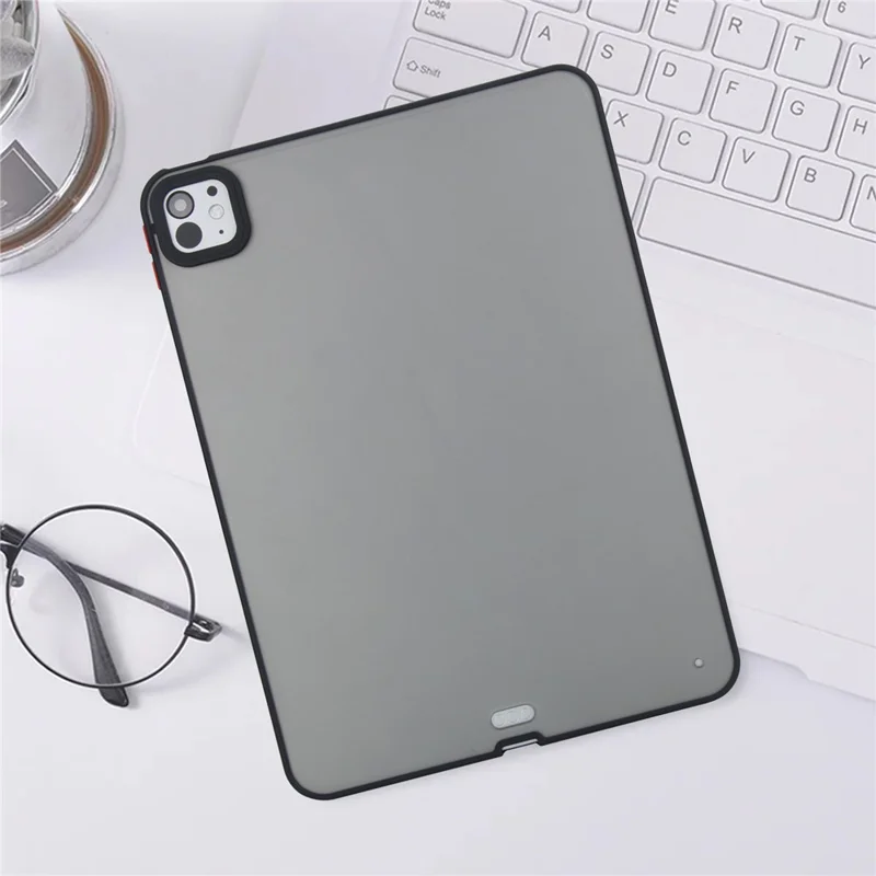 Funda para iPad Pro 13 (2024) Piel Táctil Mate Acrílica TPU a Prueba de Golpes - Negro