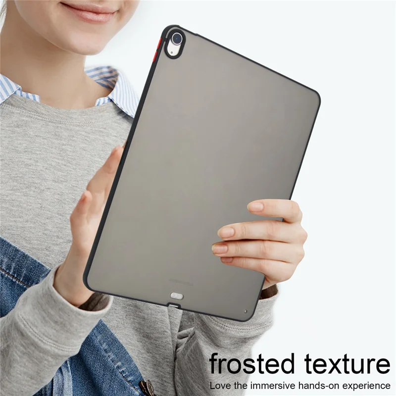 Capa para iPad Air 13 (2024) Skin Touch Fosca Acrílica TPU à Prova de Choque - Preto