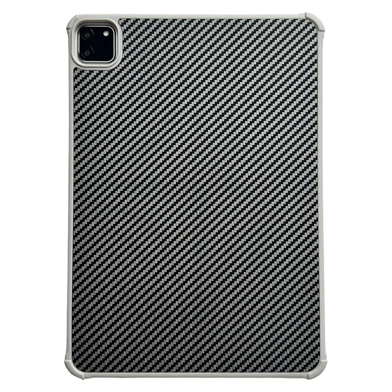 For iPad Pro 11 (2025) / 11 (2024) Magnetic Case Borderless Carbon Fiber Acrylic Tablet Cover - Grey