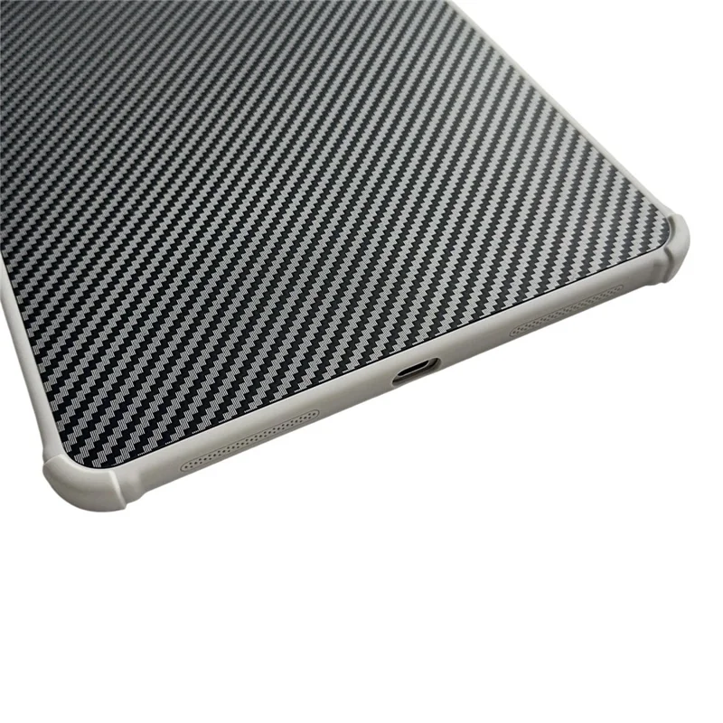 For iPad Pro 11 (2025) / 11 (2024) Magnetic Case Borderless Carbon Fiber Acrylic Tablet Cover - Grey