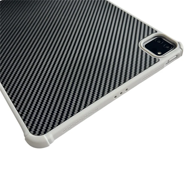 For iPad Pro 11 (2025) / 11 (2024) Magnetic Case Borderless Carbon Fiber Acrylic Tablet Cover - Grey