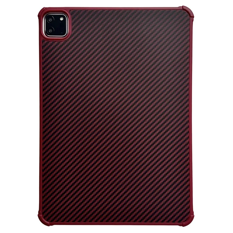 Funda Magnética para iPad Pro 11 (2024) sin Bordes de Fibra de Carbono y Acrílico - Rojo Vino