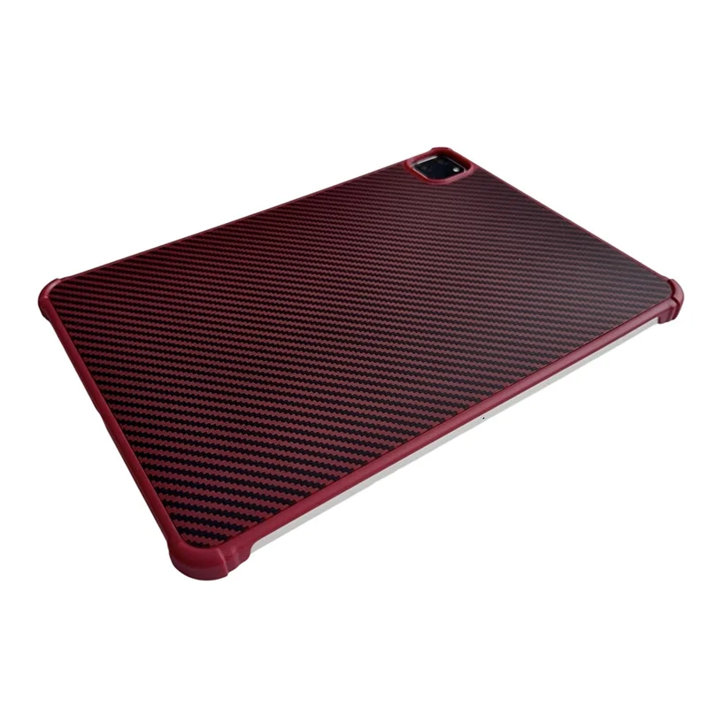 Funda Magnética para iPad Pro 11 (2024) sin Bordes de Fibra de Carbono y Acrílico - Rojo Vino