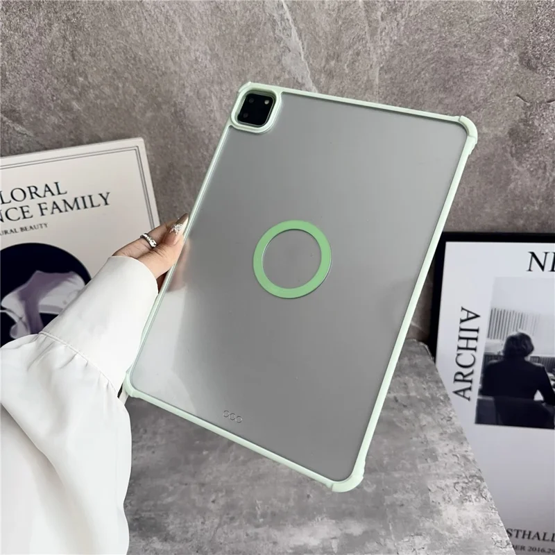 Cover per iPad Air 11 (2025) / (2024) Custodia Magnetica Senza Cornice in TPU Acrilico Trasparente - Verde Chiaro