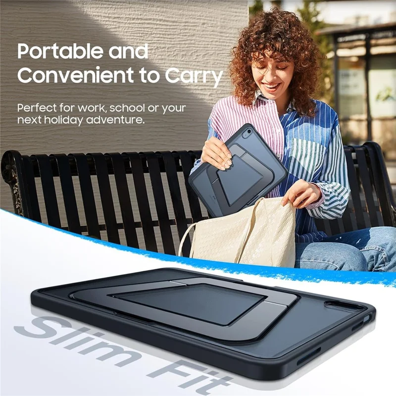 Funda para iPad 10.9 (2022) de Aleación de Aluminio Plegable con Soporte y Cubierta de Tablet de TPU Acrílico