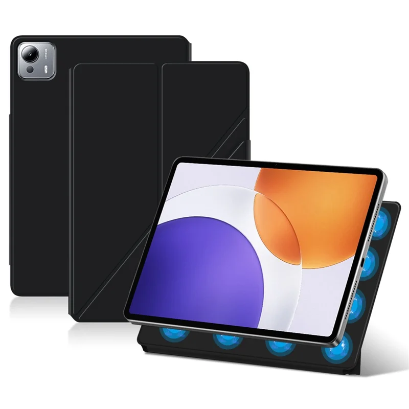 Funda de cuero con soporte magnético para Xiaomi Pad 7S Pro 12.5 Cubierta de tableta con activación / suspensión automática