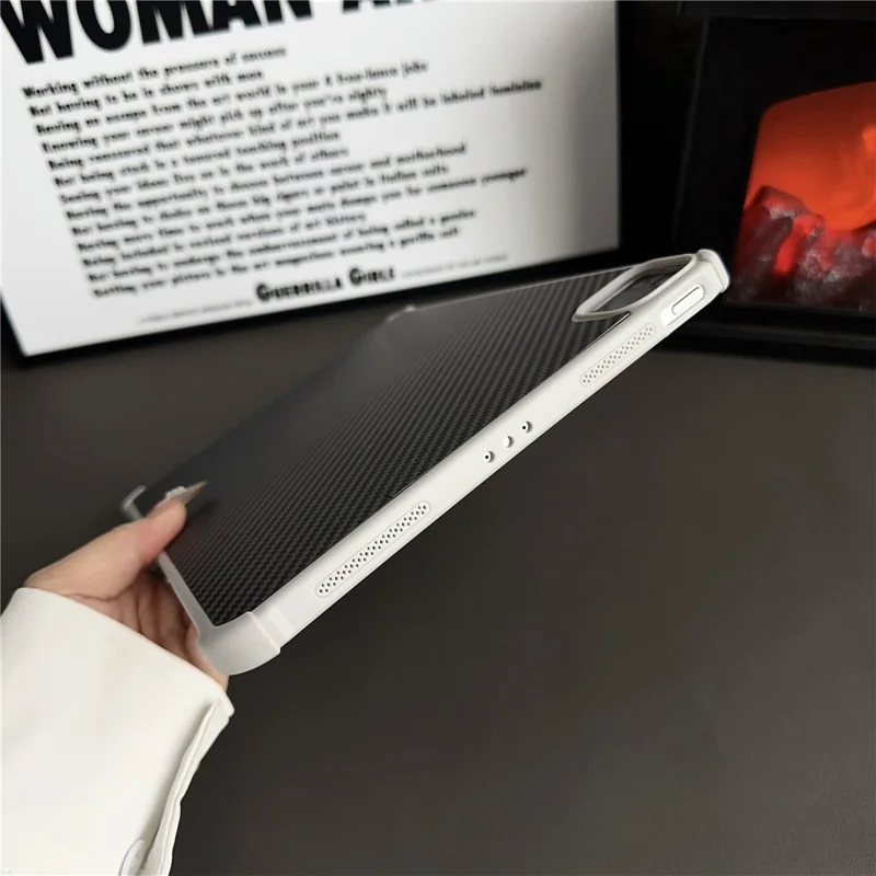 Magnetic Tablet Case For iPad Pro 11 (2022)  /  (2021)  /  (2020)  /  (2018) Borderless Carbon Fiber Acrylic Cover - Grey