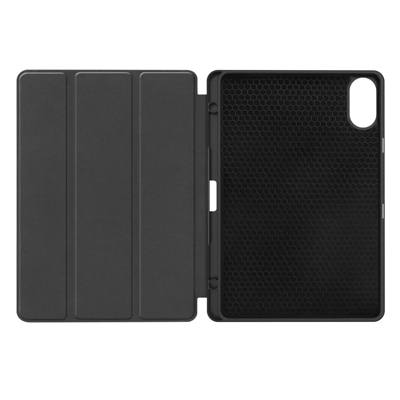 Capa para Xiaomi Redmi Pad 2 com Suporte - Couro à Prova de Choque com Compartimento para Caneta - Preto