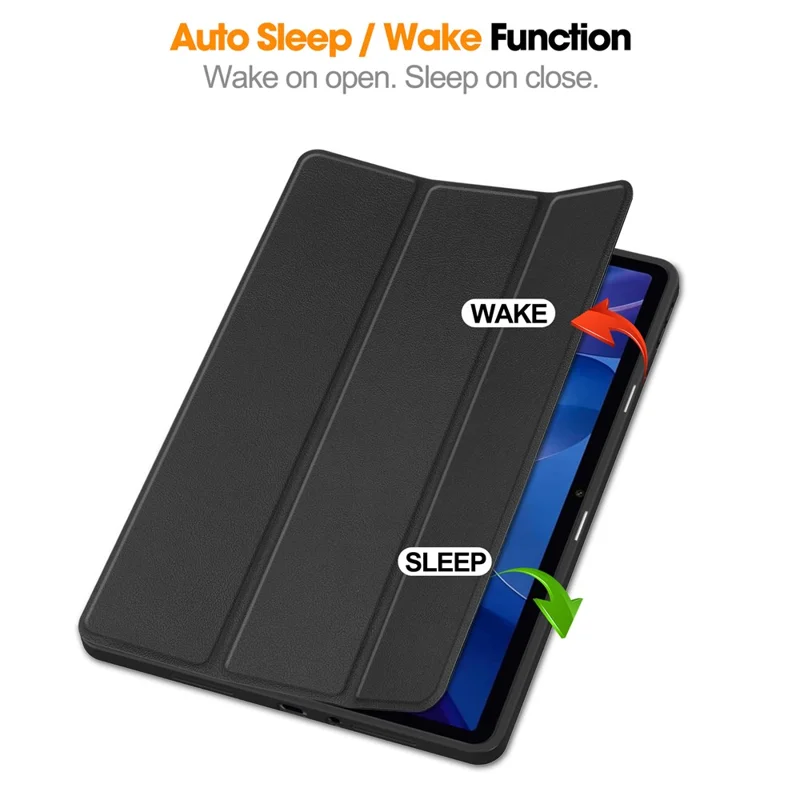 Capa para Xiaomi Redmi Pad 2 com Suporte - Couro à Prova de Choque com Compartimento para Caneta - Preto