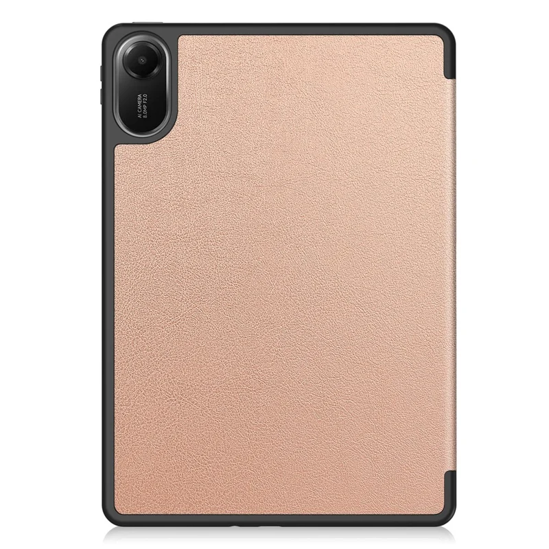 For Xiaomi Redmi Pad 2 11 Stand Case Shock-Absorbent Leather Tablet Cover with Pen Slot - Rose Gold