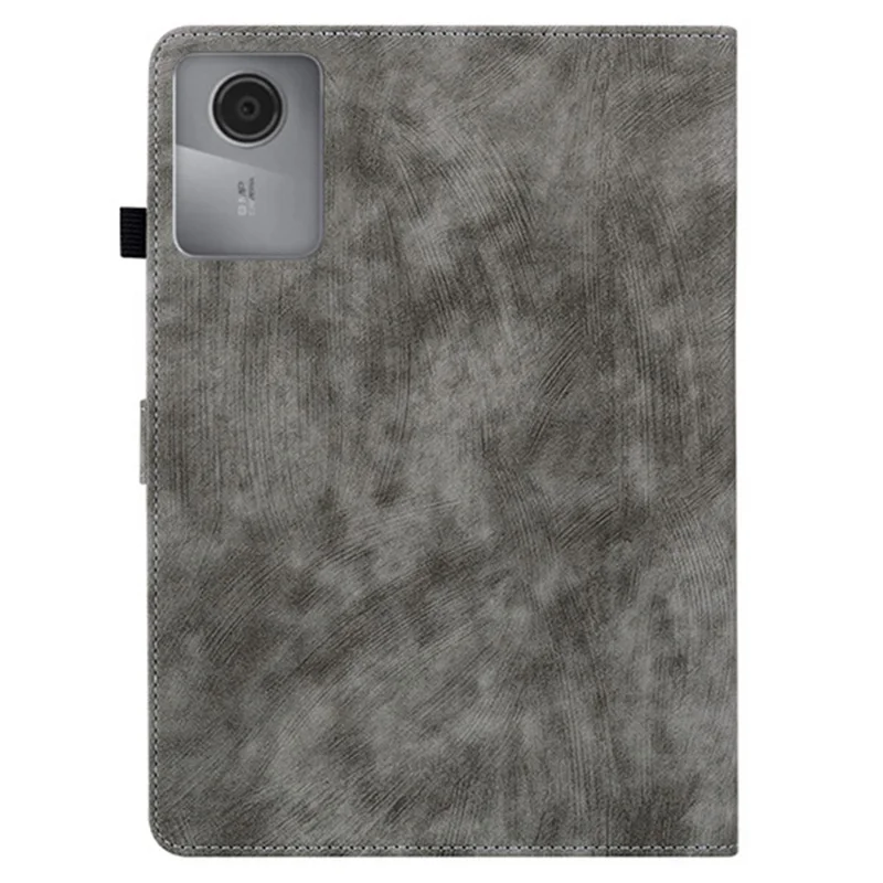 Für Lenovo Idea Tab (TB336ZU / TB336FU) / Xiaoxin Pad 11 2025 Hülle Tiger-Muster Kratzfest PU-Leder Tablet-Schutzhülle - Grau