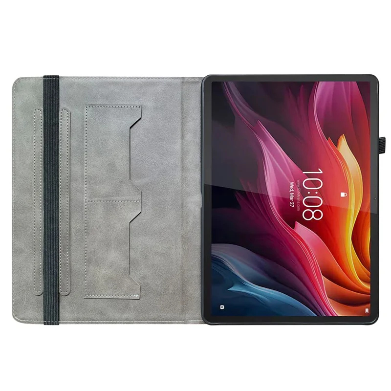 Für Lenovo Idea Tab (TB336ZU / TB336FU) / Xiaoxin Pad 11 2025 Lederhülle mit Muster, Ständer und Kartenfächern - Pflaumenblüte