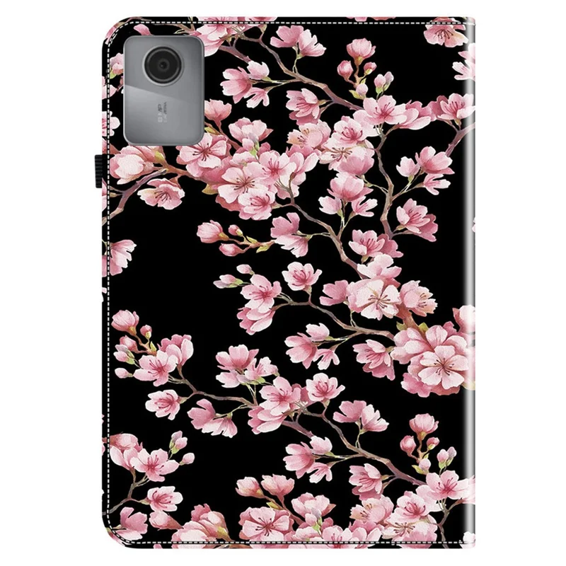 Für Lenovo Idea Tab (TB336ZU / TB336FU) / Xiaoxin Pad 11 2025 Lederhülle mit Muster, Ständer und Kartenfächern - Pflaumenblüte