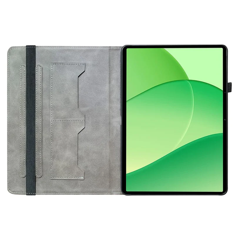 For Oppo Pad SE Leather Case Pattern Printed Stand Tablet Cover with Card Slots - Jade Flower