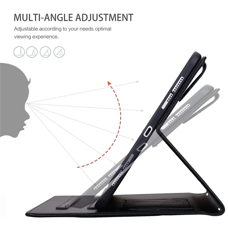Brieftasche Hülle für iPad Air 13 (2025) / (2024) / iPad Pro 12.9 (2021 / (2020) 3D-Effekt Katzen-Muster Leder Ständer Tablet Hülle - Schwarz