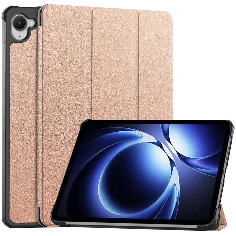 Чехол для планшета Xiaomi Redmi K Pad с противоударной защитой и подставкой из кожи - Розовое золото
