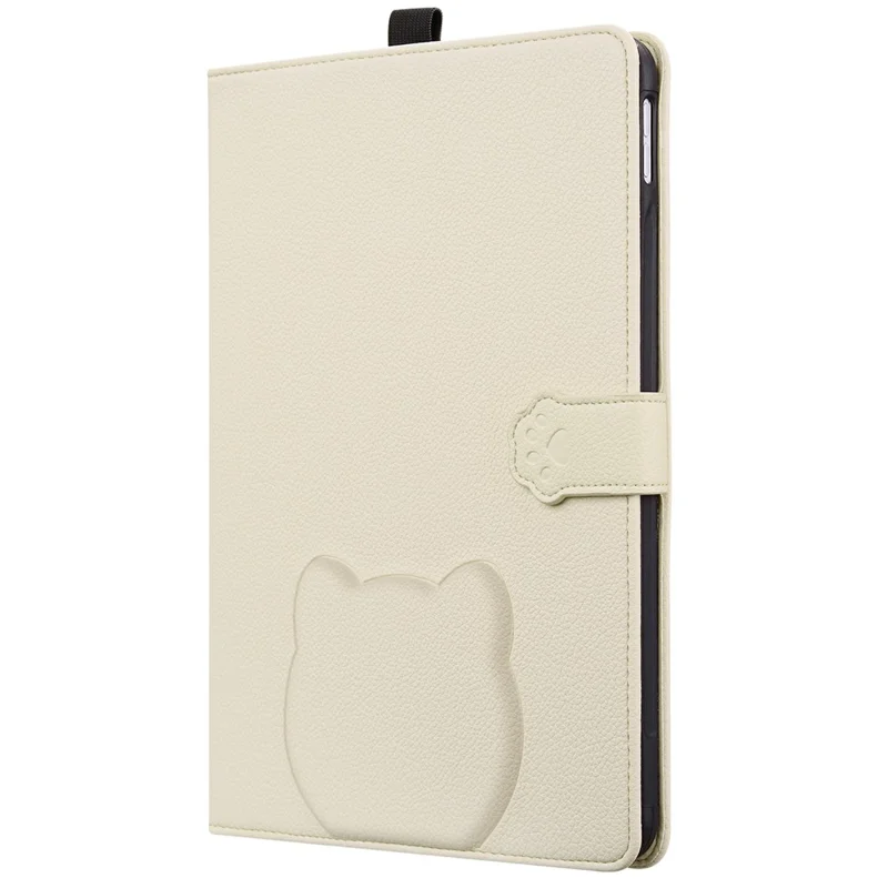 For Honor MagicPad 2 12.3 Case 3D Effect Cat Pattern Leather Stand Tablet Cover with Wallet, Stylus Holder - Apricot