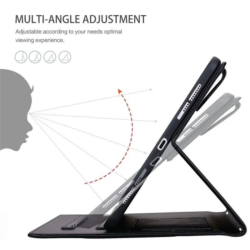 Étui pour For Honor Pad 10 Motif Chat 3D Effet Cuir Support de Table avec Portefeuille, Porte-stylo - Noir