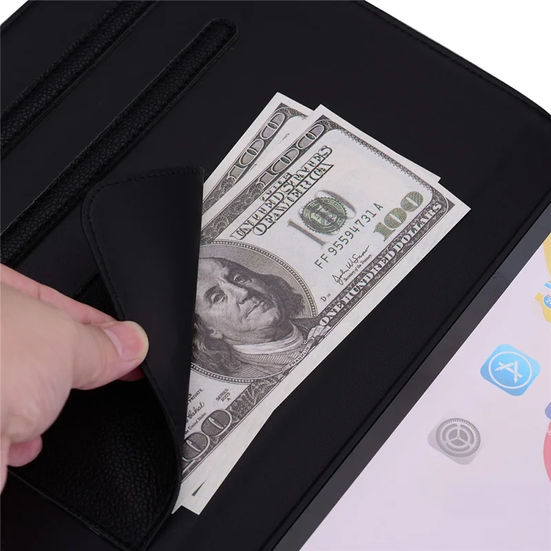 Étui Portefeuille pour Samsung Galaxy Tab S10+ / S9 FE+ / S9+ / S8+ Housse de Protection en Cuir avec Support et Porte-Stylet, Motif Chat en Relief 3D - Noir