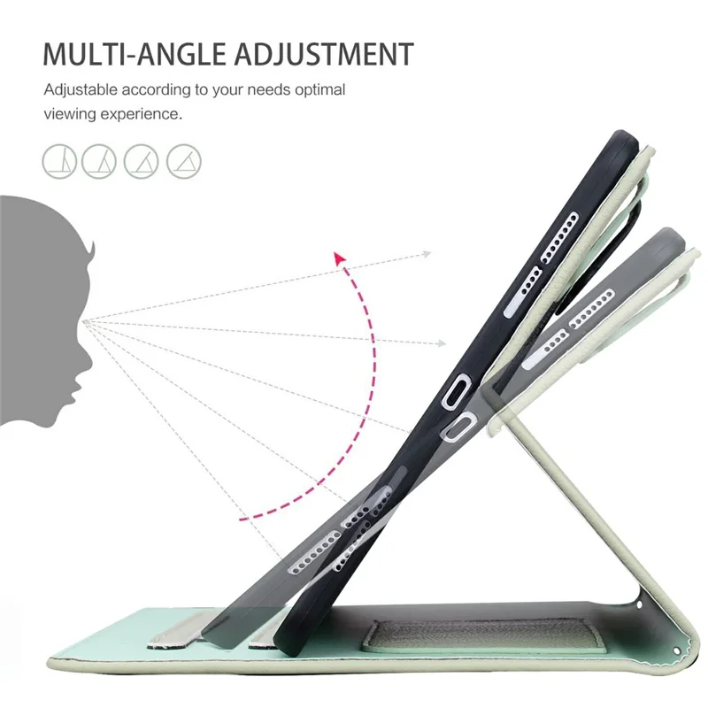 For Xiaomi Redmi Pad SE 4G 8.7 inch Wallet Case Leather Stand Tablet Cover with Stylus Holder, 3D Effect Cat Pattern - Green