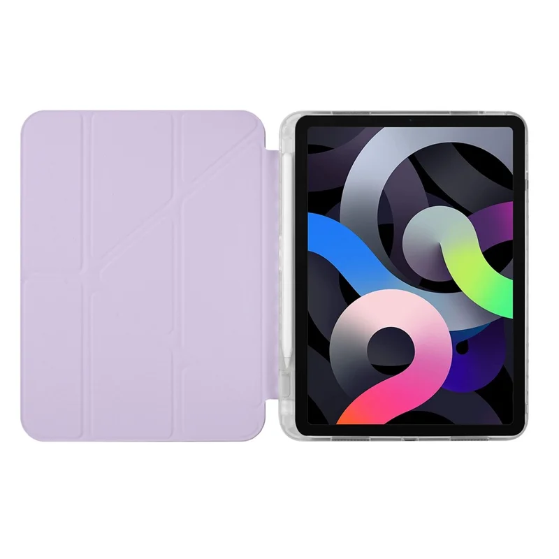 Étui pour iPad 10,9" (2022) Origami Support Portefeuille en Cuir PU avec Emplacement pour Crayon - Violet
