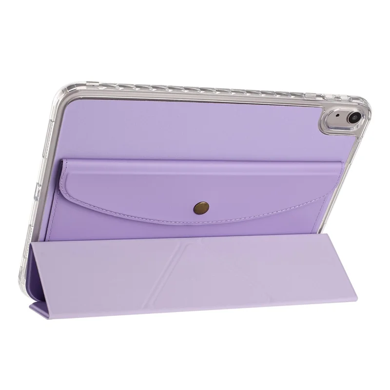 Étui pour iPad 10,9" (2022) Origami Support Portefeuille en Cuir PU avec Emplacement pour Crayon - Violet