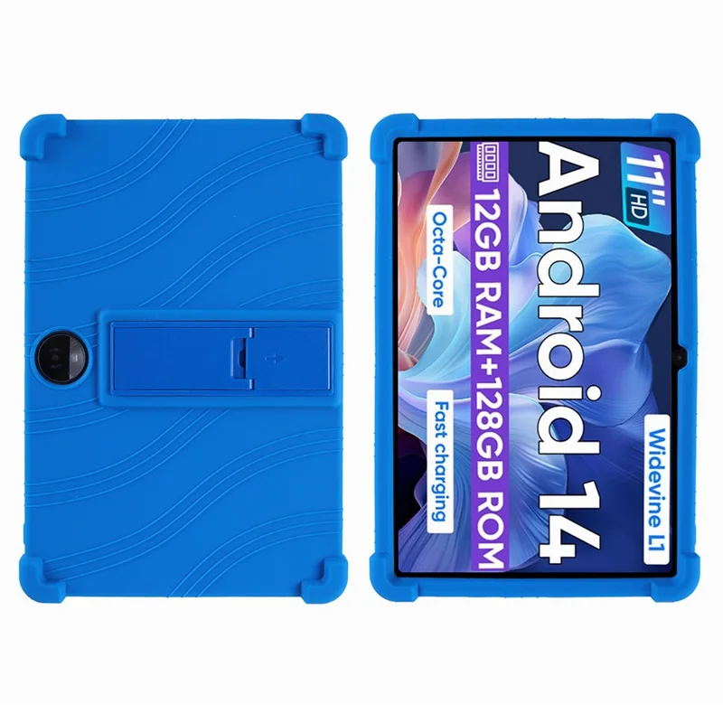 For TUOHAITIME C5 Silicone Case with Kickstand Rugged Protective Cover - Dark Blue