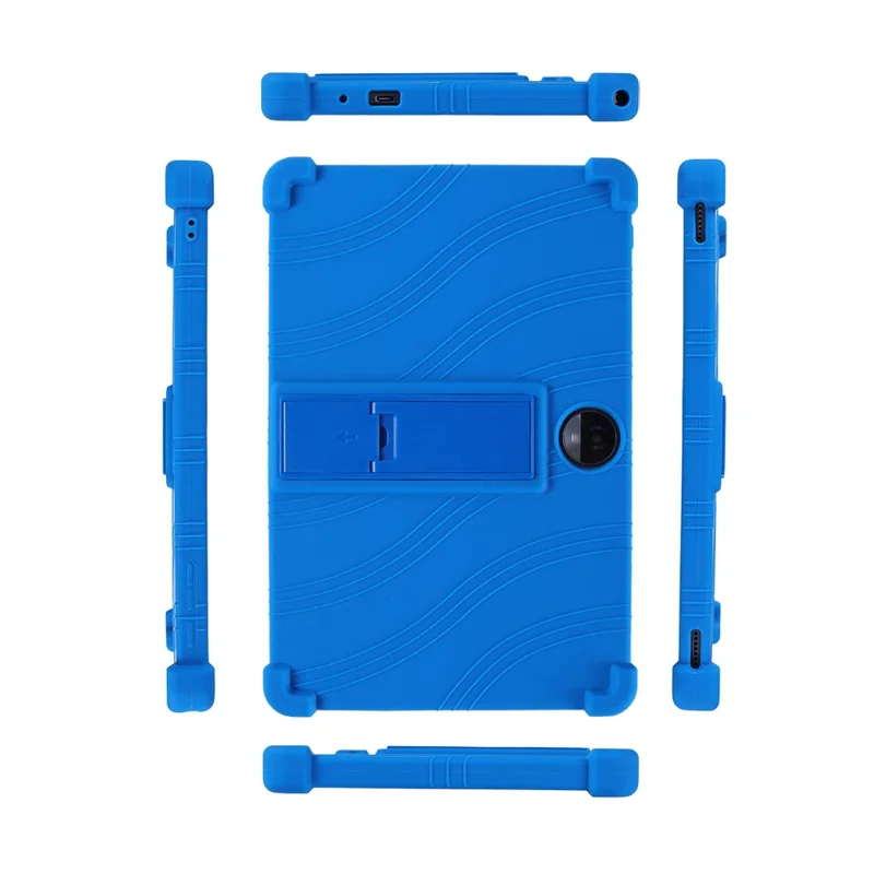 For TUOHAITIME C5 Silicone Case with Kickstand Rugged Protective Cover - Dark Blue