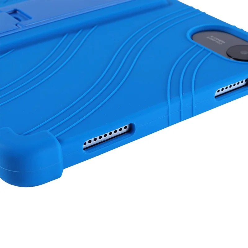 For Xiaomi Redmi Pad 2 Silicone Case with Kickstand Rugged Protective Cover - Dark Blue