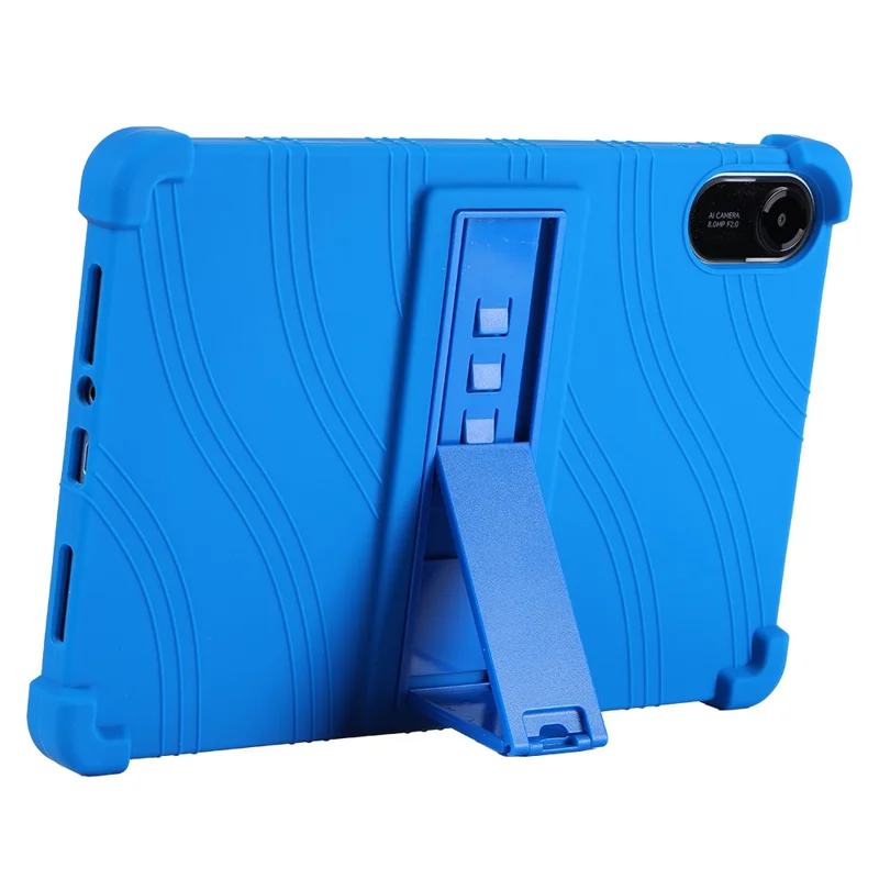 For Xiaomi Redmi Pad 2 Silicone Case with Kickstand Rugged Protective Cover - Dark Blue