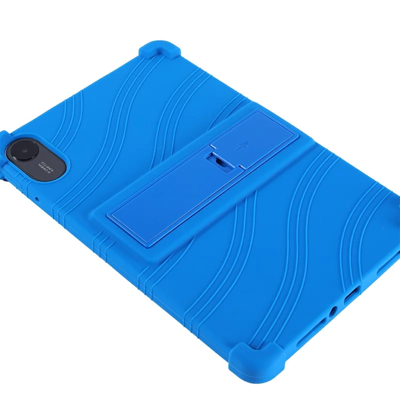 For Xiaomi Redmi Pad 2 Silicone Case with Kickstand Rugged Protective Cover - Dark Blue