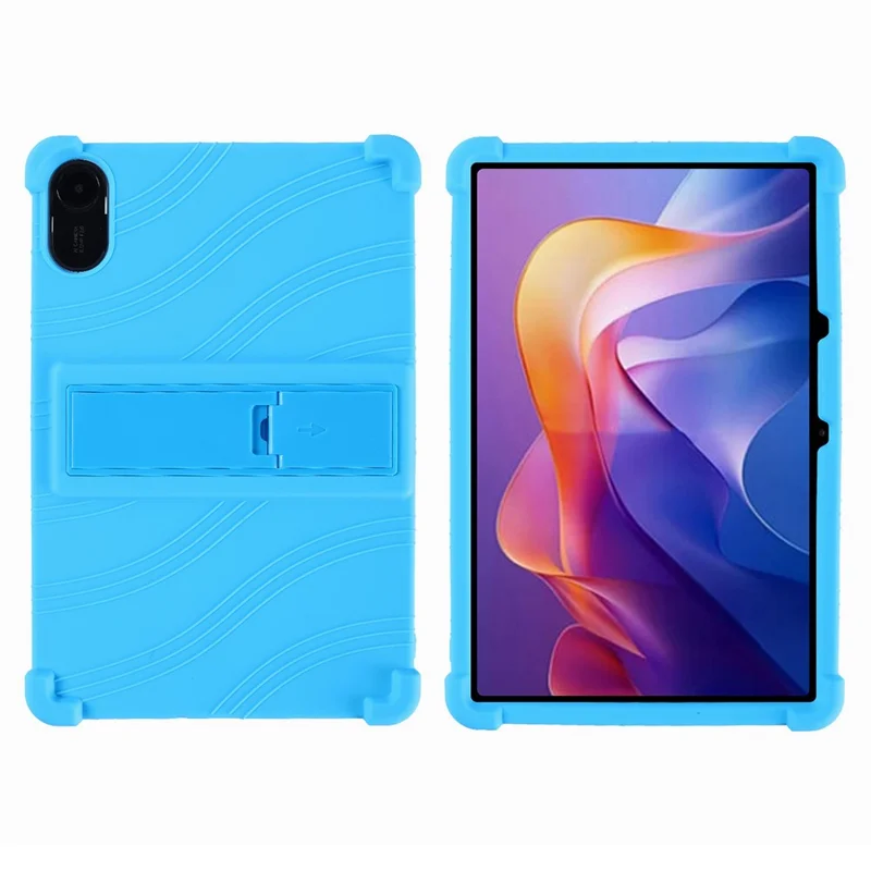 For Xiaomi Redmi Pad 2 Silicone Case with Kickstand Rugged Protective Cover - Baby Blue