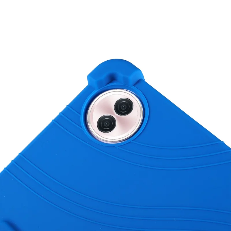 For Honor Pad 10 Silicone Case with Kickstand Rugged Protective Cover - Black