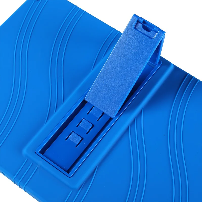 For Honor Pad 10 Silicone Case with Kickstand Rugged Protective Cover - Black