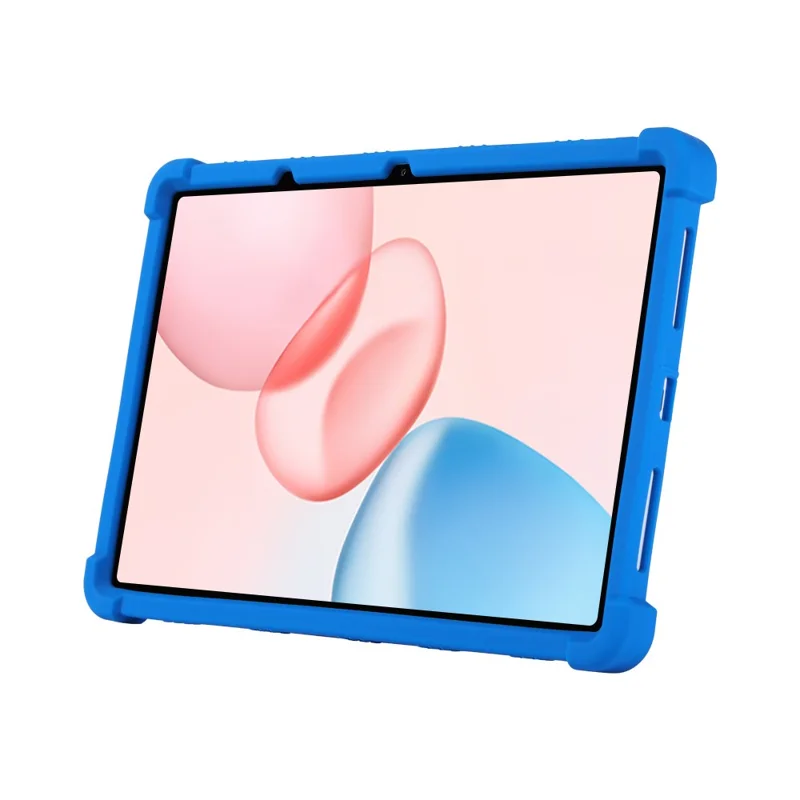 For Honor Pad 10 Silicone Case with Kickstand Rugged Protective Cover - Black