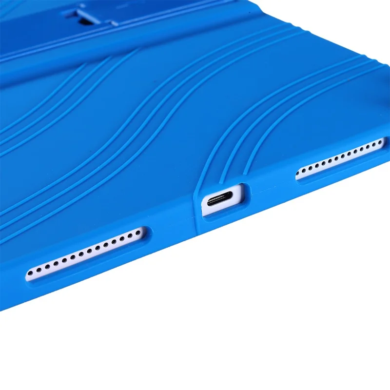 For Honor Pad 10 Silicone Case with Kickstand Rugged Protective Cover - Black