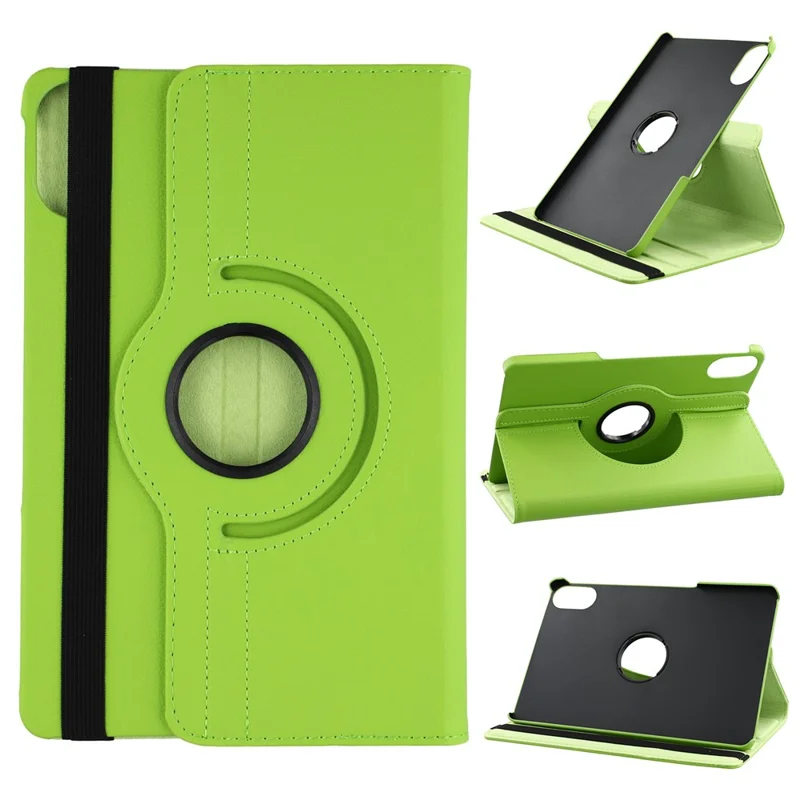 Capa para Xiaomi Redmi Pad 2 com Suporte Giratório em Couro PU + PC com Faixa Elástica - Verde