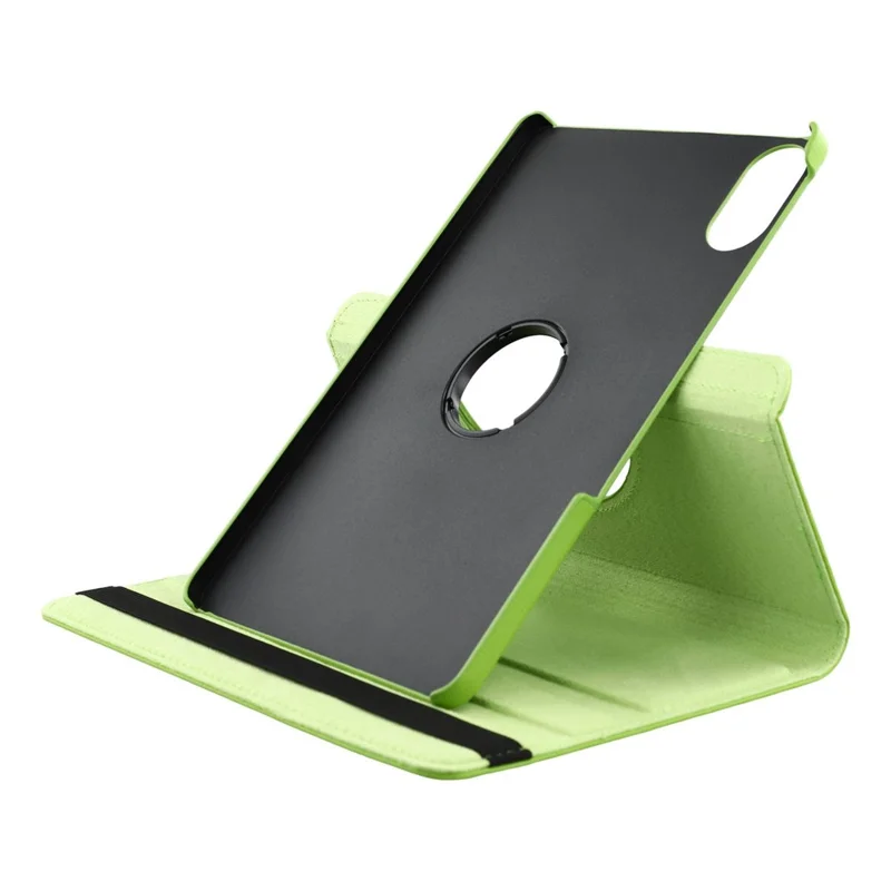 Capa para Xiaomi Redmi Pad 2 com Suporte Giratório em Couro PU + PC com Faixa Elástica - Verde