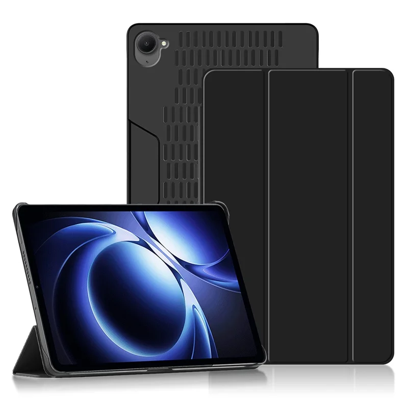 Cover per Tablet Xiaomi Redmi K Pad - Custodia Pieghevole in Pelle e PC con Supporto, Retro Traforato e Funzione Auto Accensione/Spegnimento