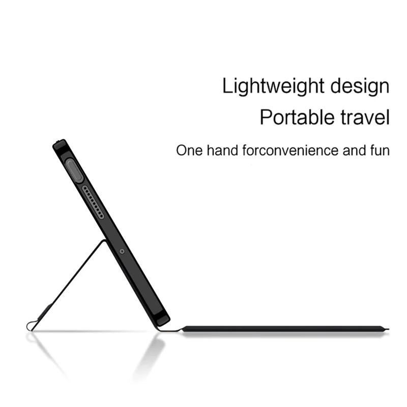 For Xiaomi Pad Mini / Redmi K Pad Leather Case + Touchpad Bluetooth-Compatible Keyboard with Backlit